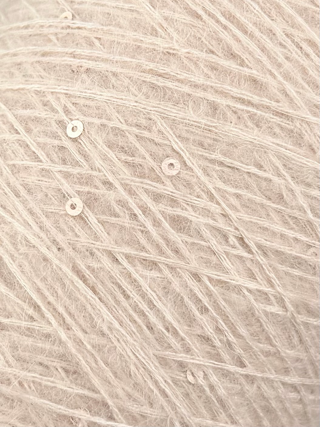 Royal Shine –Kid-Mohair, Seide mit Pailletten col. Elfenbein 430 m / 100 g | Auswahl Zimpfer Wolle